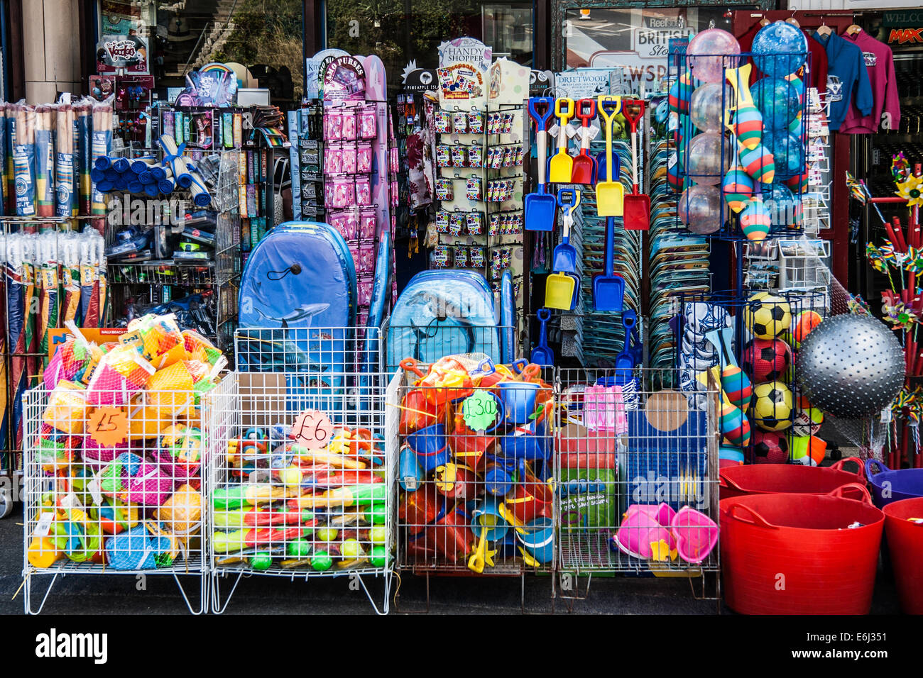 A well stocked beach shop in Bournemouth, UK Stock Photo Alamy