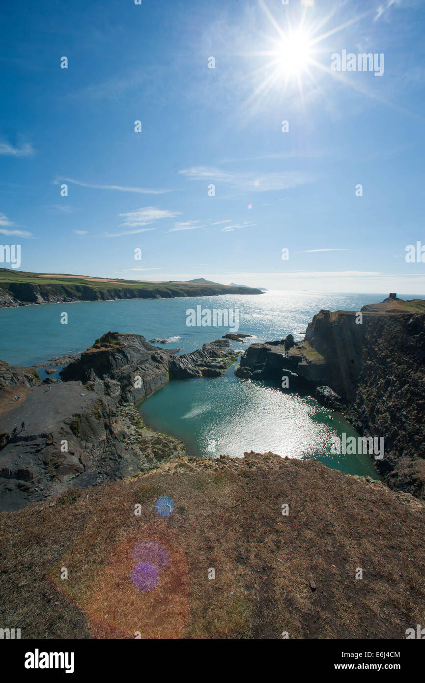The Pembrokeshire coast in West Wales Stock Photo
