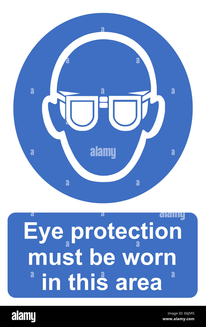 Eye protection must be worn in this area Stock Photo Alamy