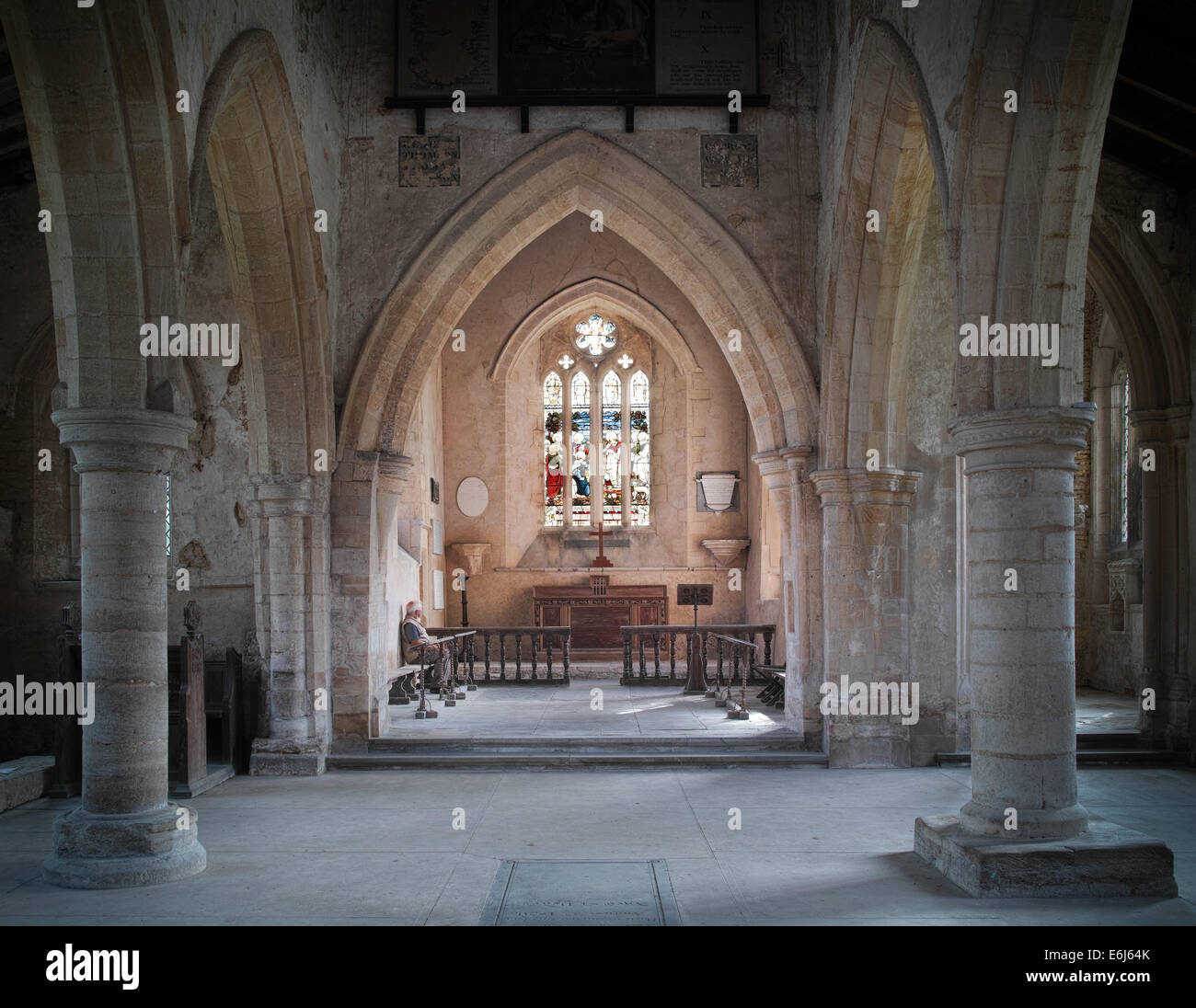 Medieval village church of All Saints, Aldwincle, England, where the