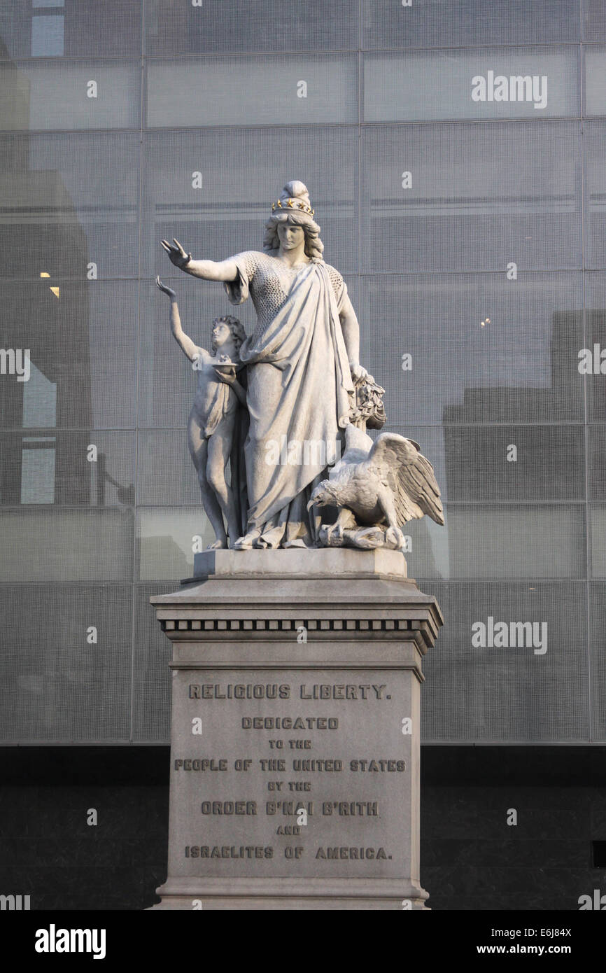 'Religious Liberty' statue at Independence Mall, Philadelphia, Pennsylvania. Stock Photo