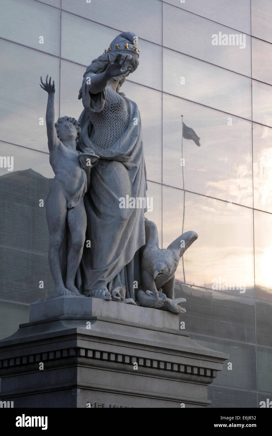 'Religious Liberty' statue at Independence Mall, Philadelphia, Pennsylvania. Stock Photo