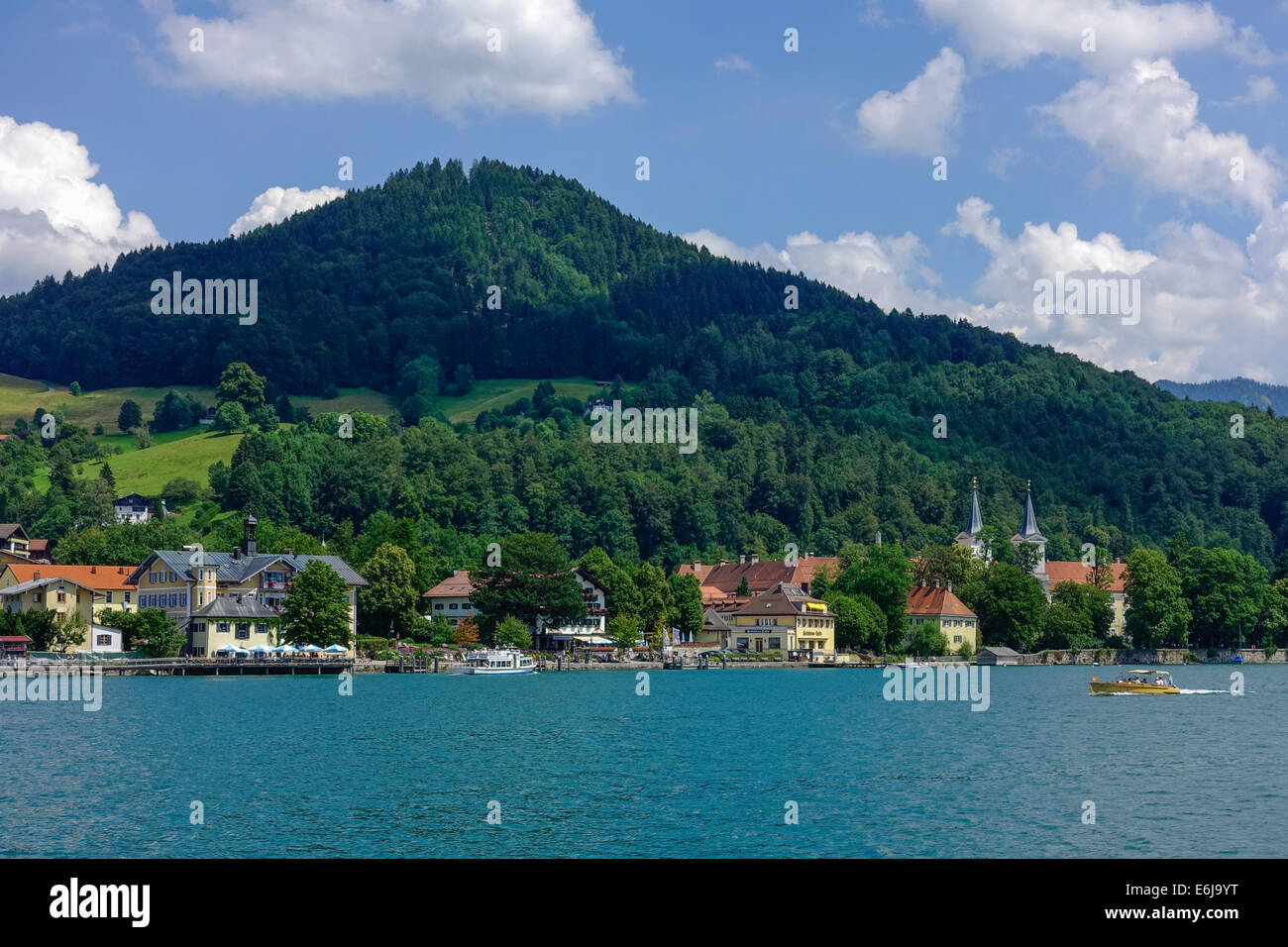 Tegernsee on Lake Tegernsee, Upper Bavaria, germany, Europe Stock Photo