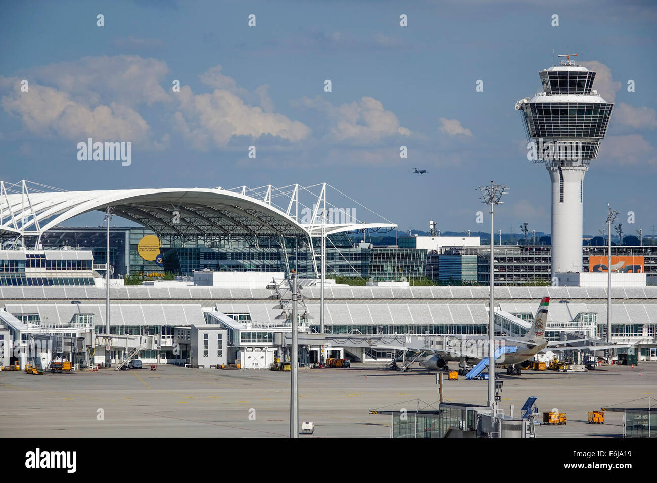 Airport Munich II, Franz-Josef-Strauss, Erding, Bavaria, Germany, Europe Stock Photo