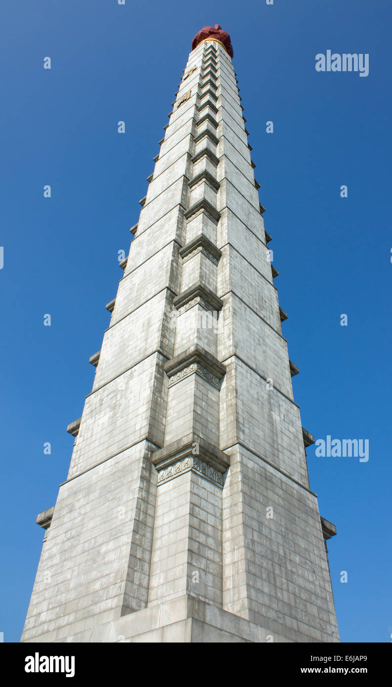 Tower of the Juche Idea. North Korea Stock Photo