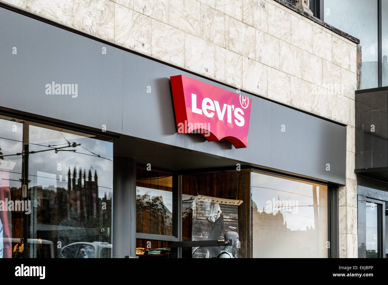 Levis Store sign / logo on Princes Street, Edinburgh Stock Photo - Alamy