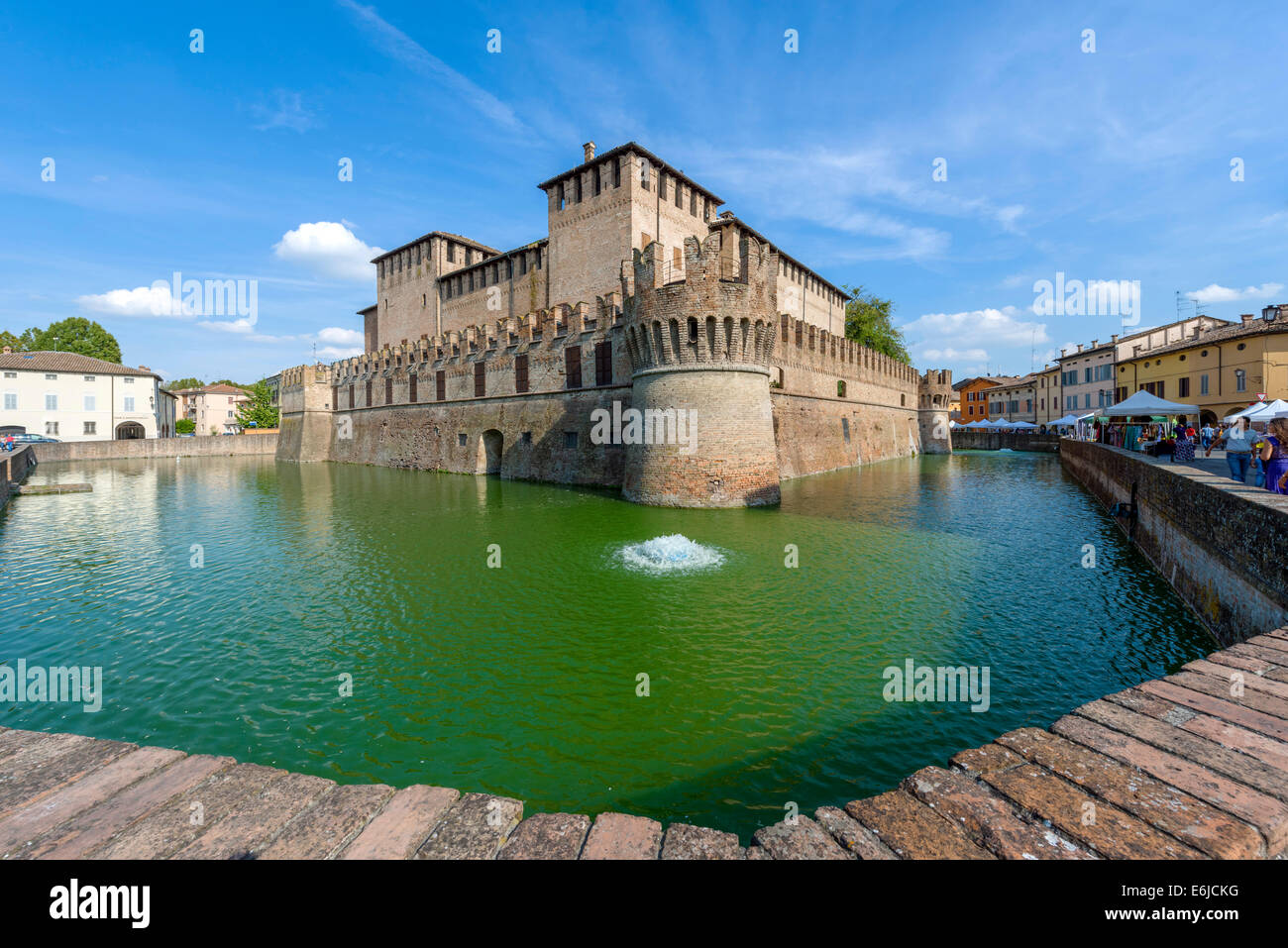Sanvitale Castle (Rocca Sanvitale) in the centre of the medieval old town of Fontanellato, near Parma, Emilia Romagna, Italy Stock Photo