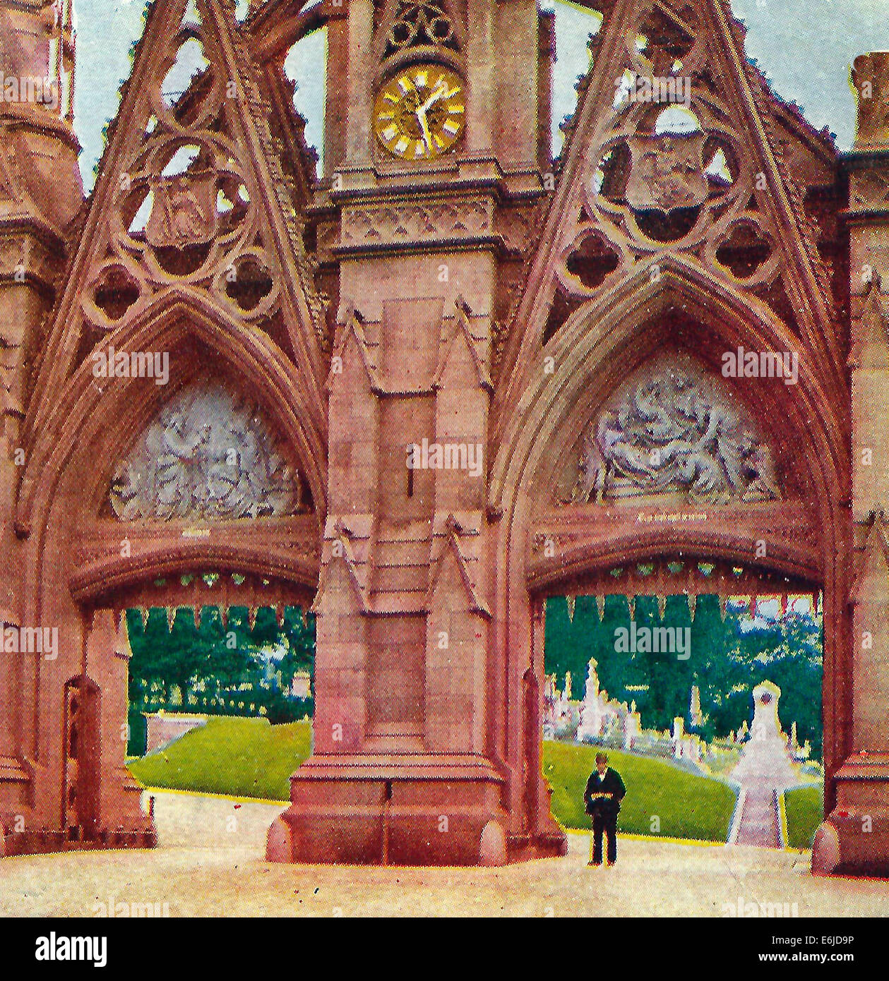 Main Entrance to Greenwood Cemetery, Greater New York City 1905 Stock Photo