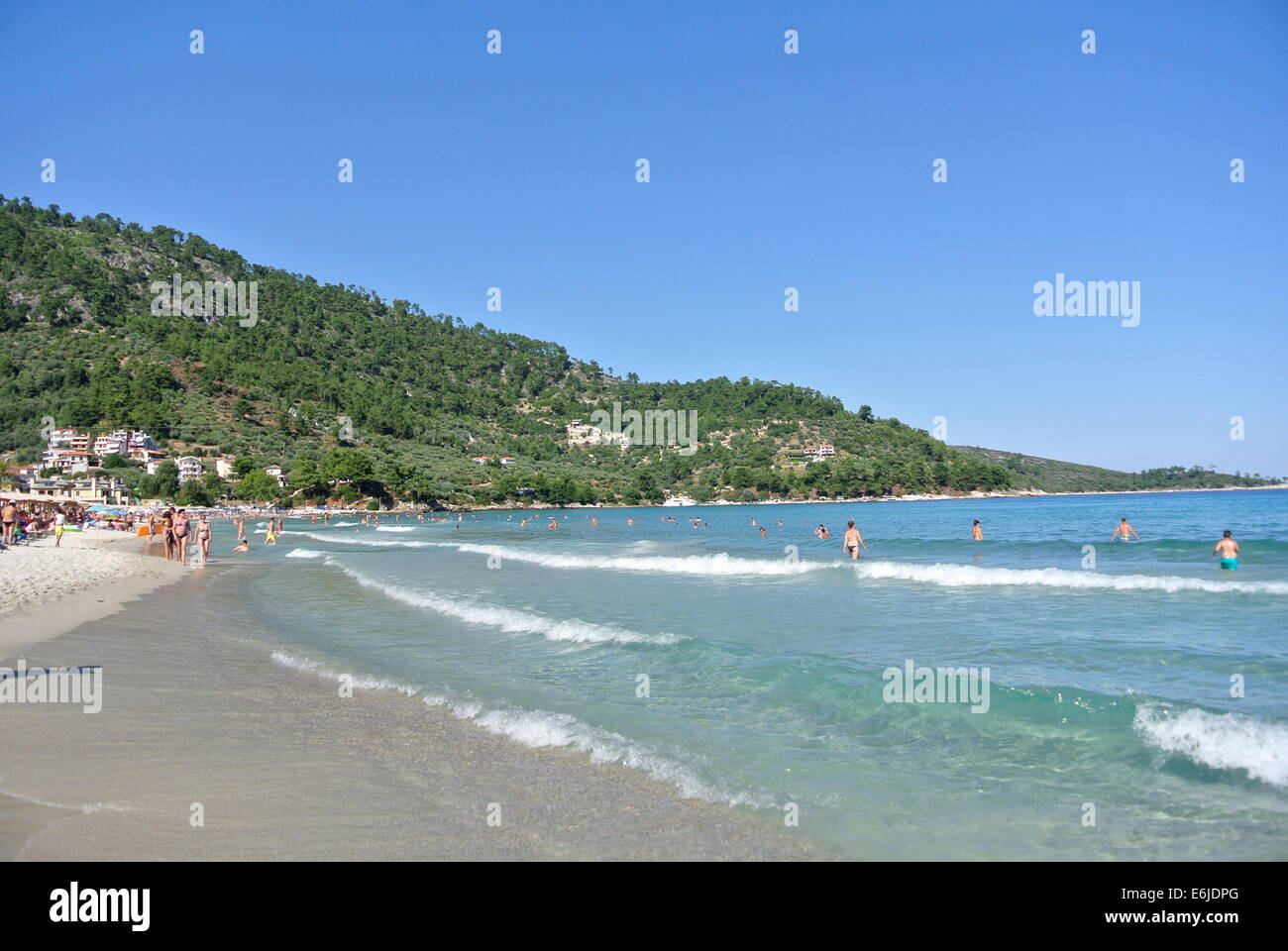 Golden Beach, Thassos, Greece Stock Photo Alamy