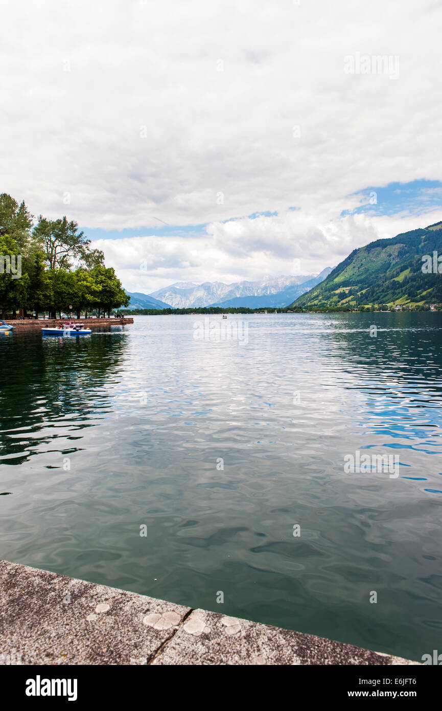 Lakeside at Zell am See in Austria Stock Photo