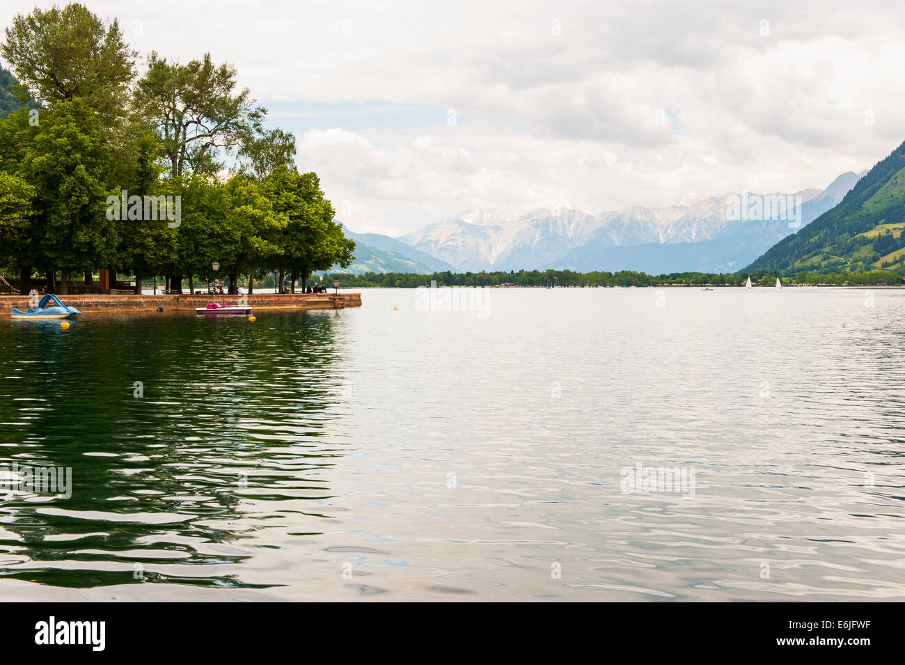 Lakeside at Zell am See in Austria Stock Photo