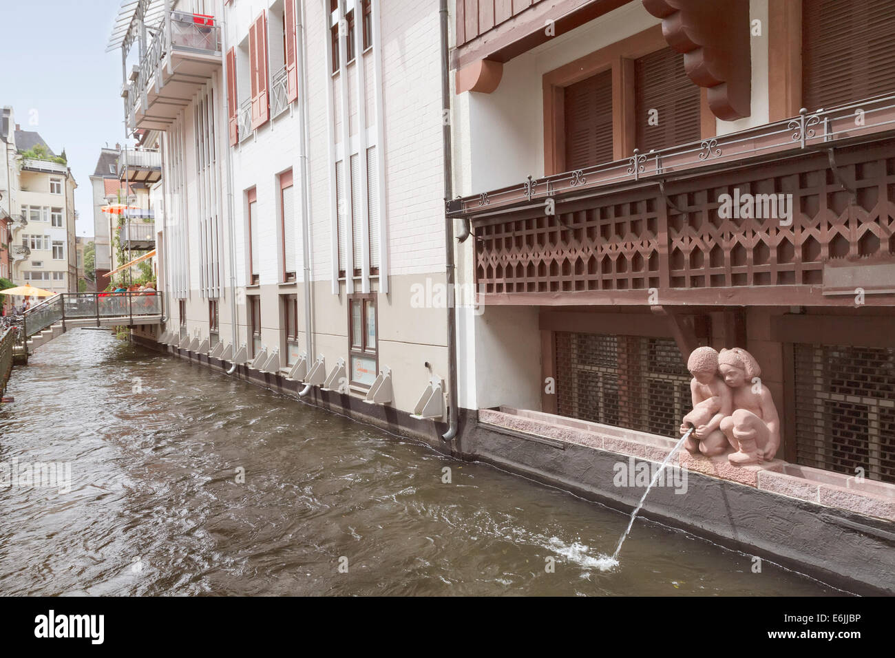 District of Freiburg 'Little Venice' Europe. Germany. Stock Photo
