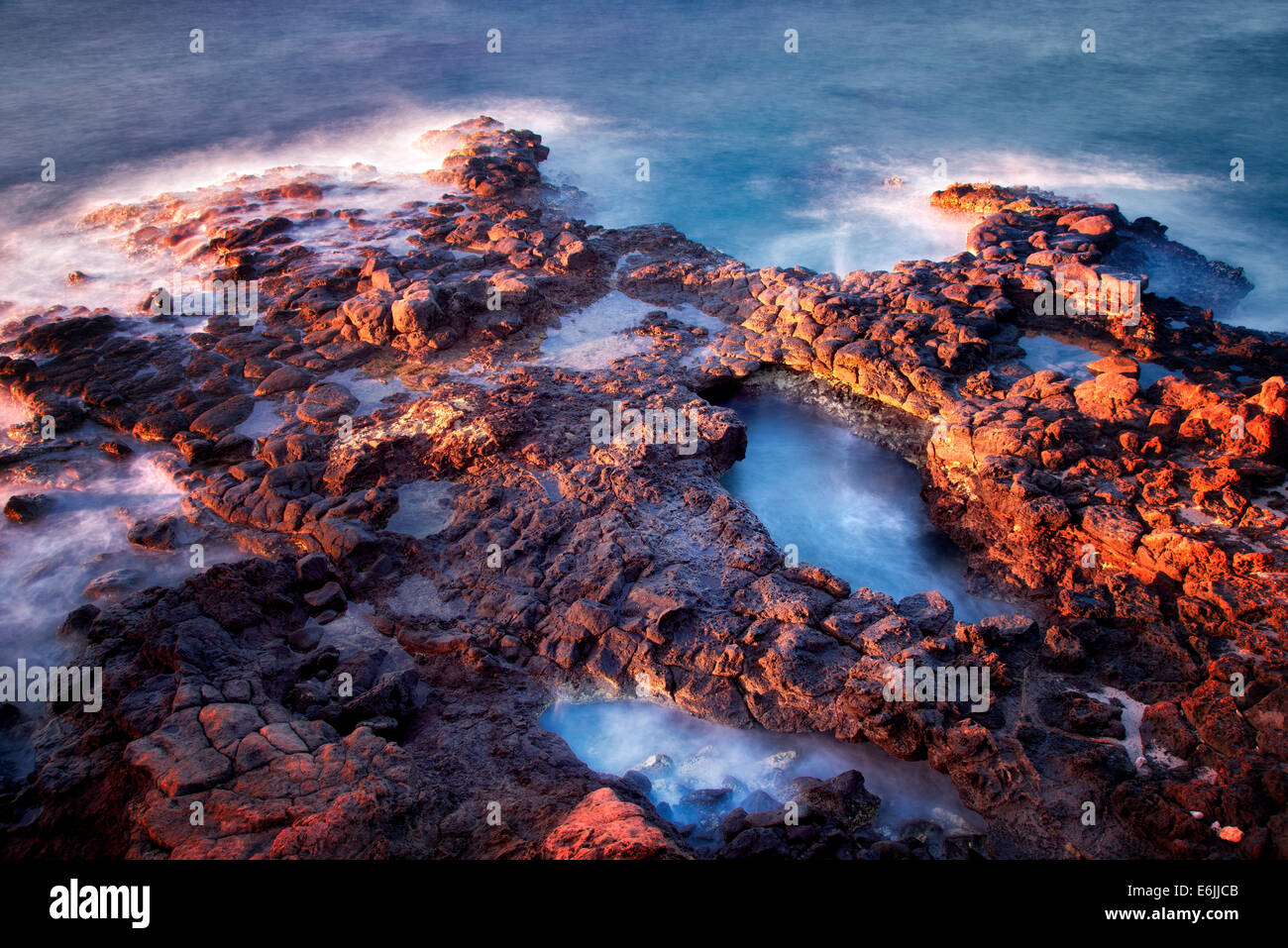 Coastline in Lanai, Hawaii Stock Photo