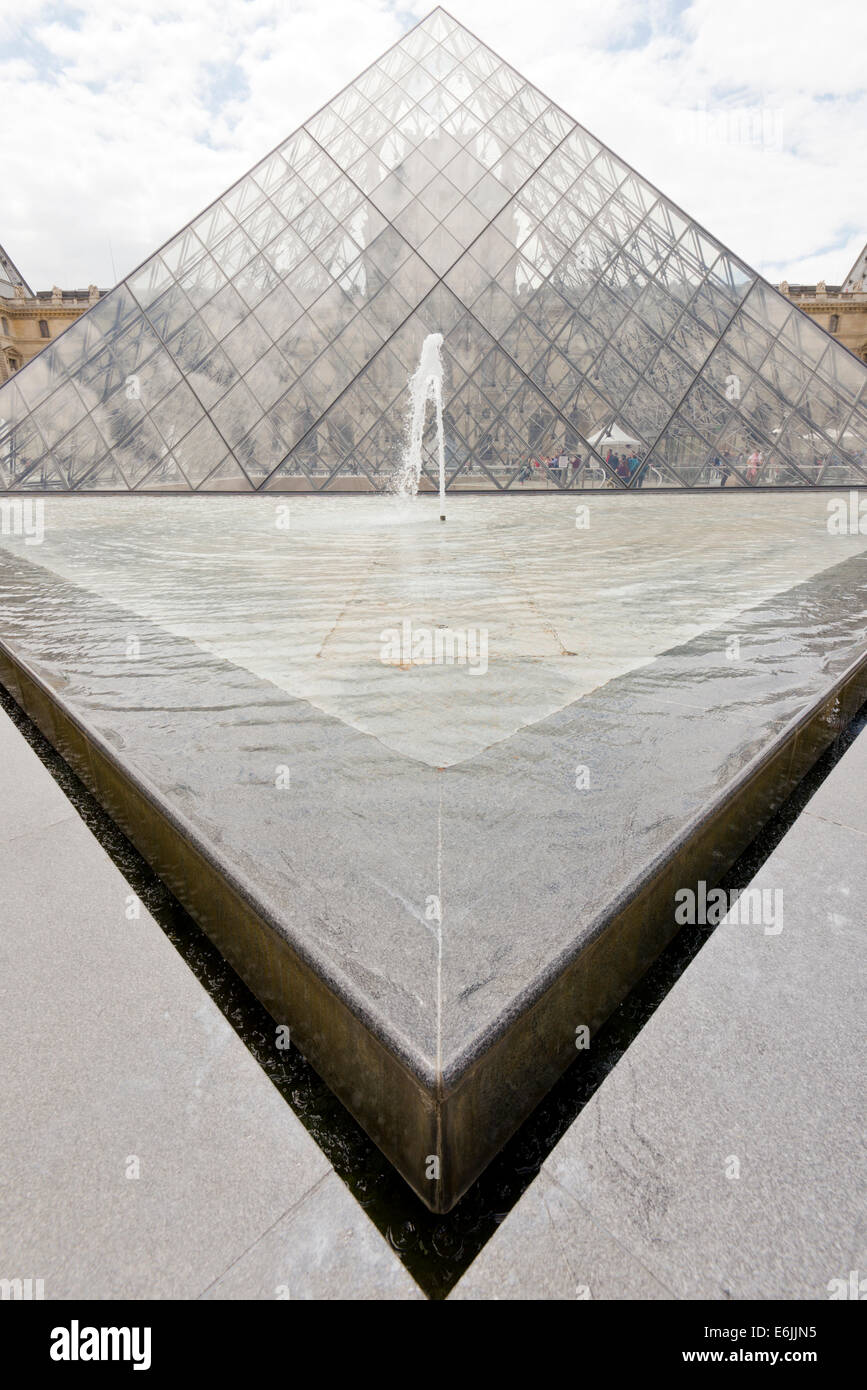 Louvre Pyramid Museum, Paris Stock Photo