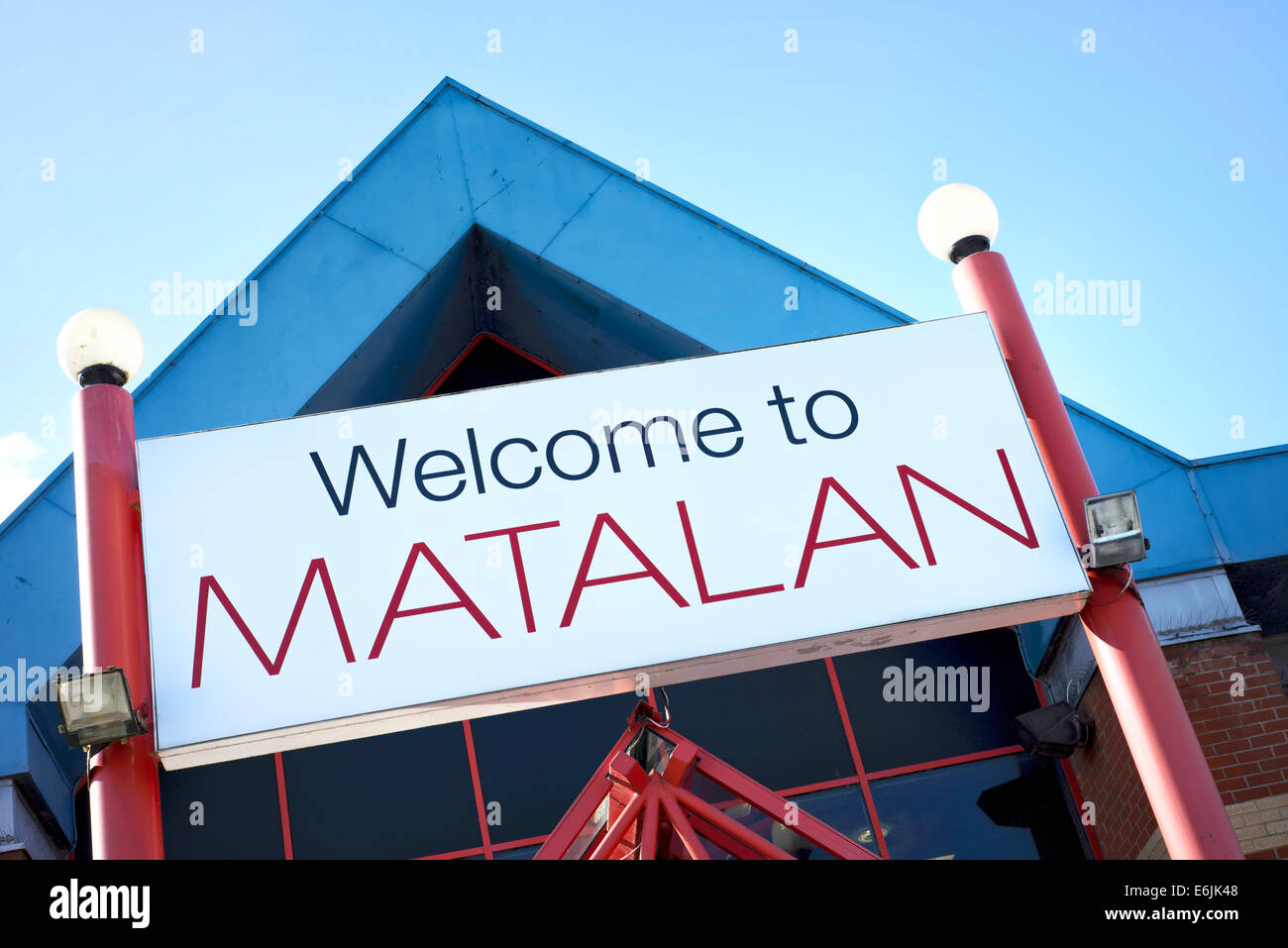 Sign above the entrance to a Matalan store Stock Photo