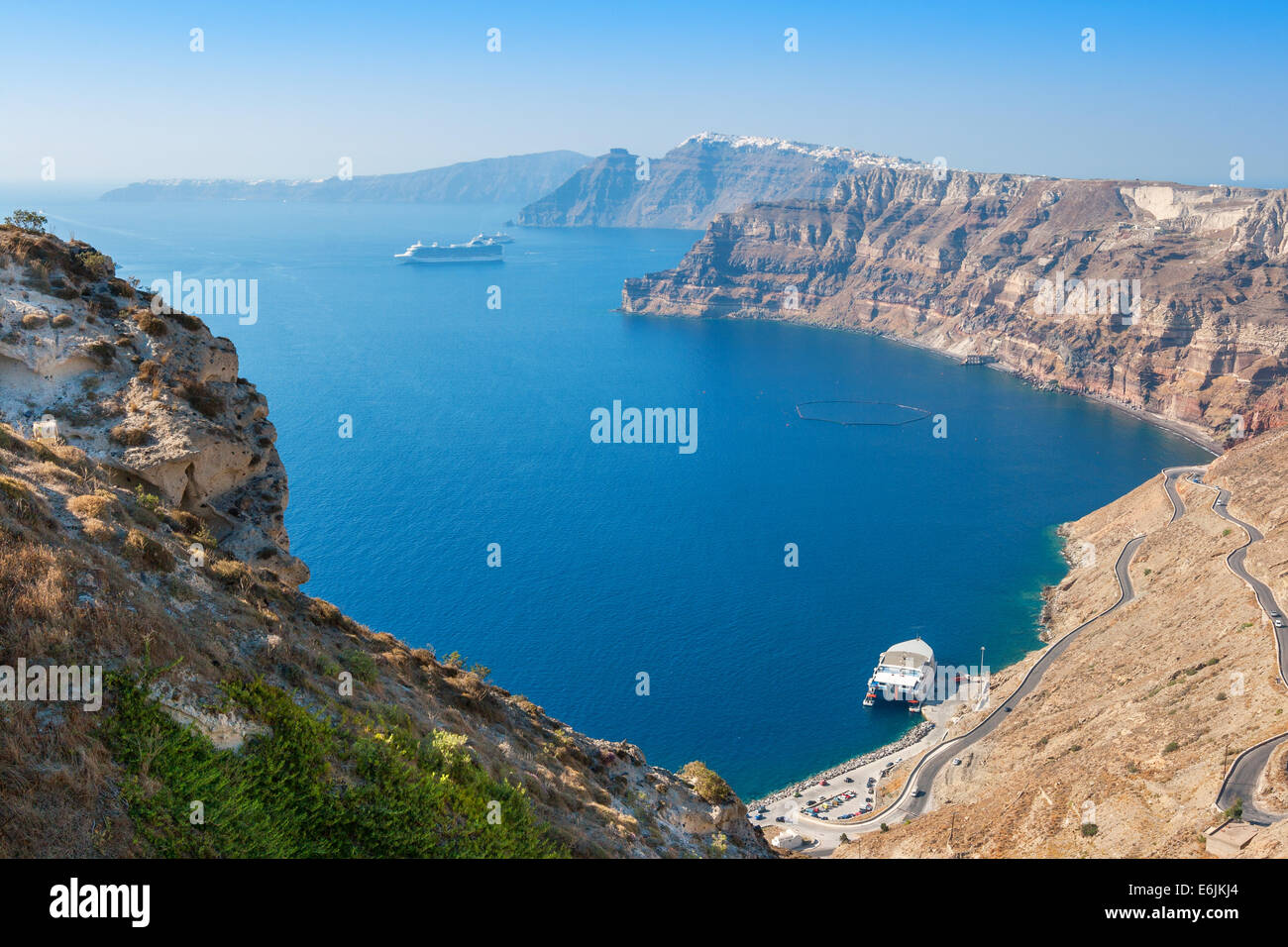 Caldera. Santorini island. Greece Stock Photo