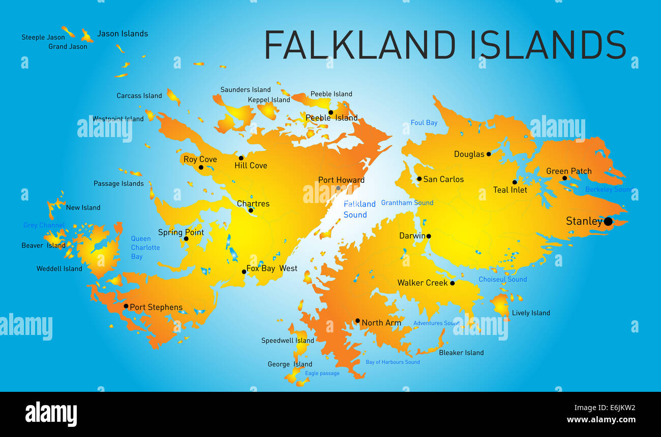 Where Are The Falkland Islands On The World Map United States Map Falkland Islands E6JKW2