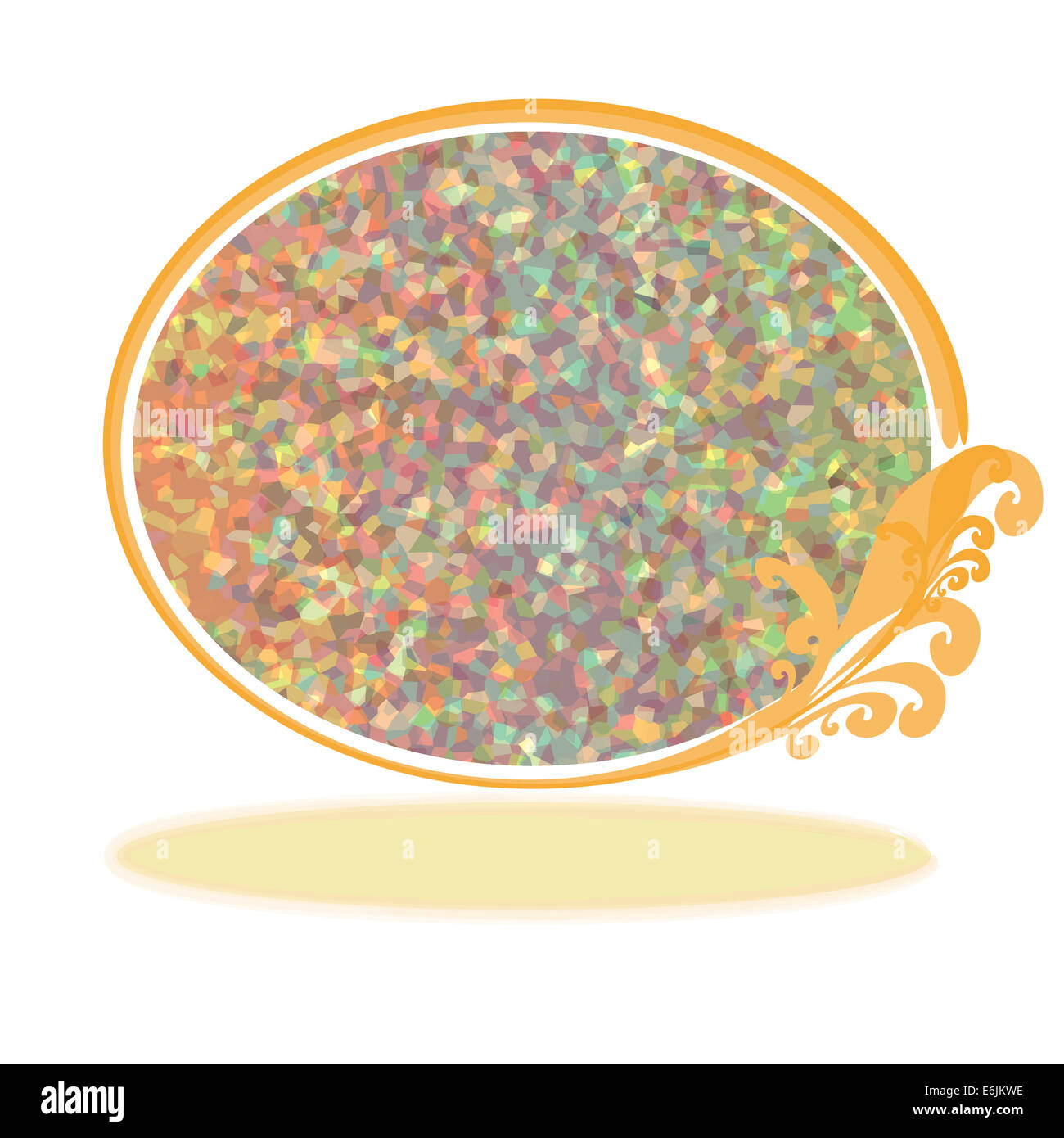 abstract colorful bokeh ellipse on a white background Stock Photo