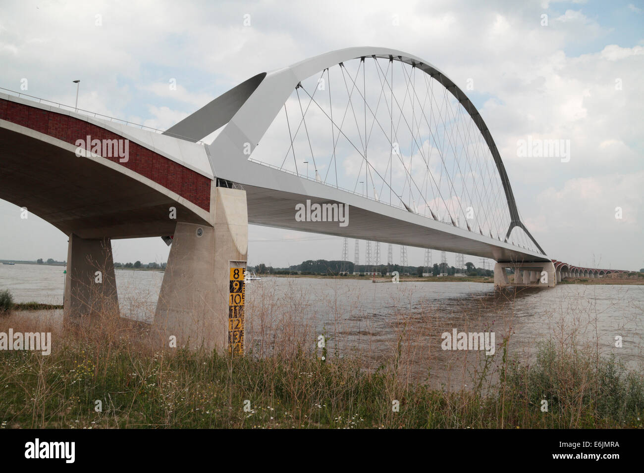 the new road bridge crossing over waal river in the new road bridge crossing over waal river in