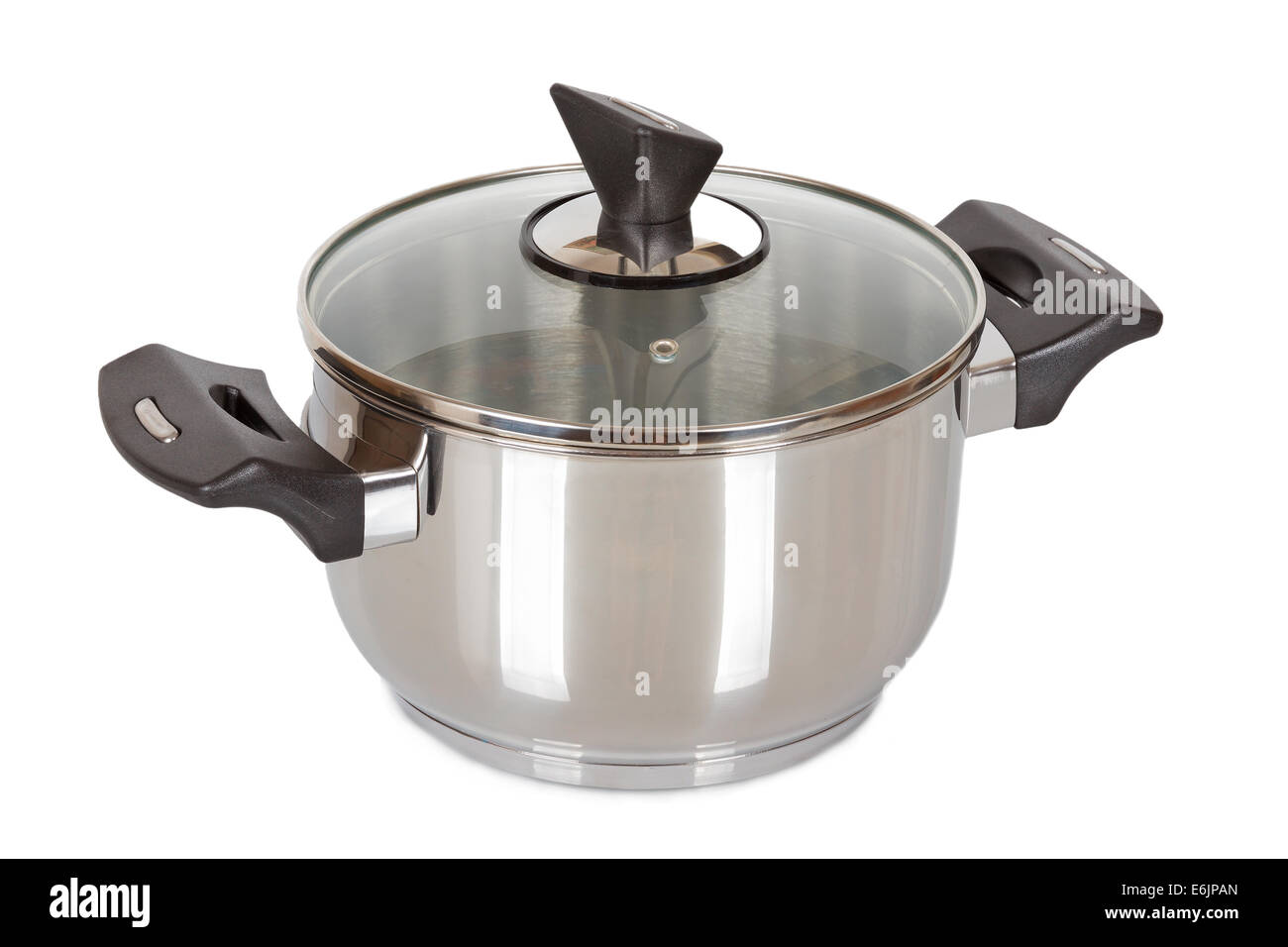 saucepan with glass lid isolated on white background Stock Photo Alamy