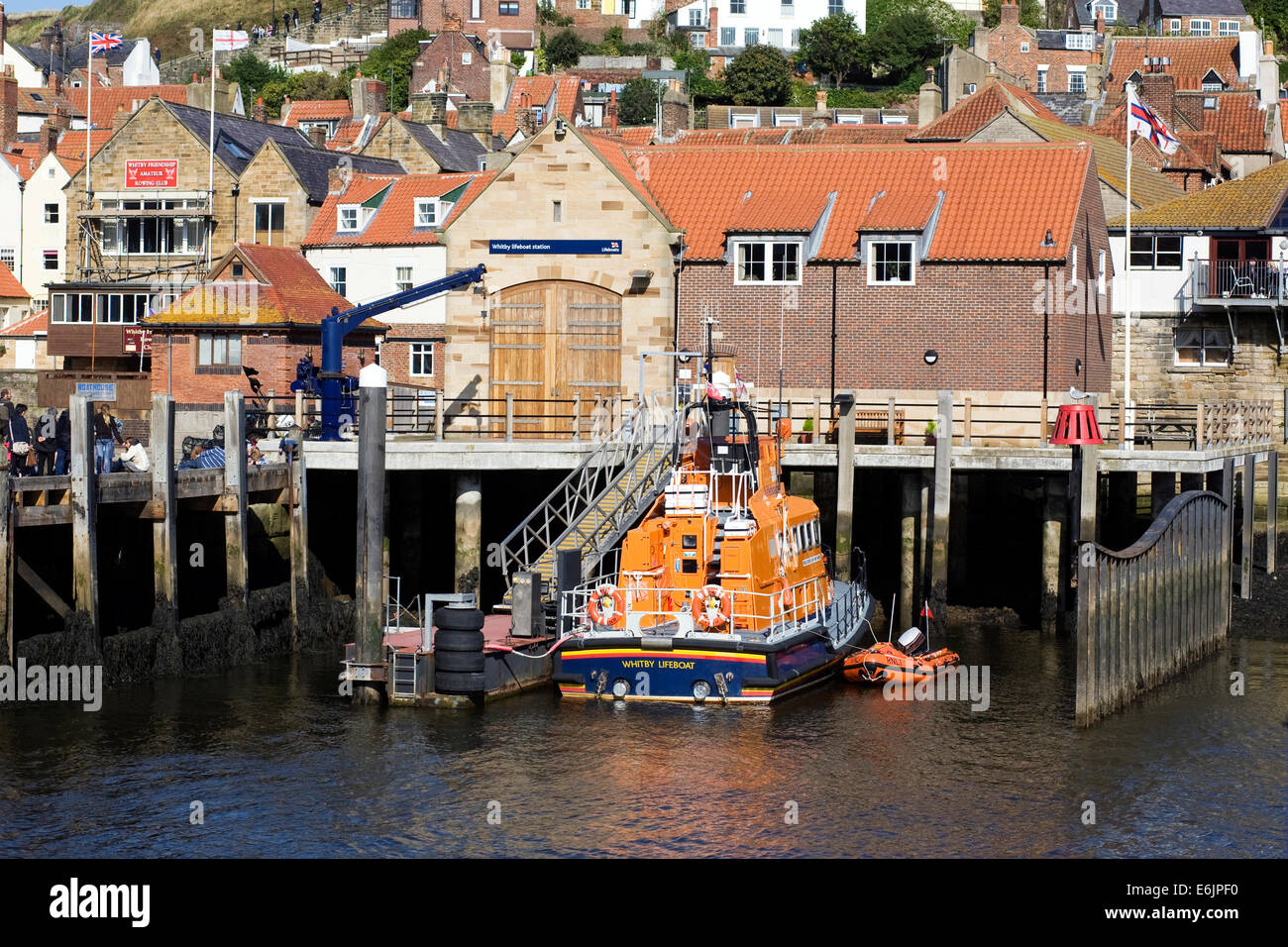 Whitby lifeboat and lifeboat station, North Yorkshire, UK. Stock Photo