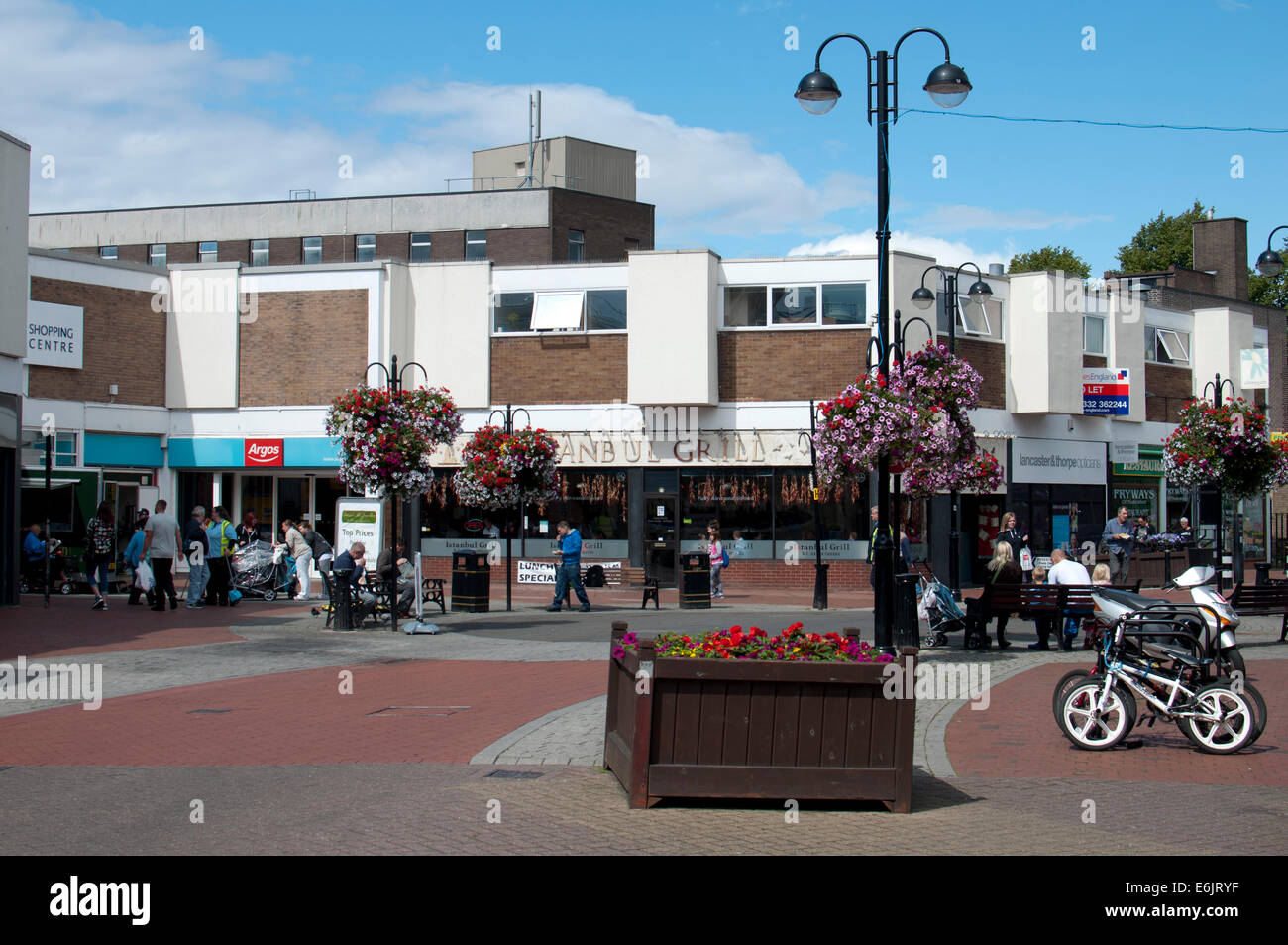 Nuneaton town centre at Harefield Road, Warwickshire, England, UK Stock