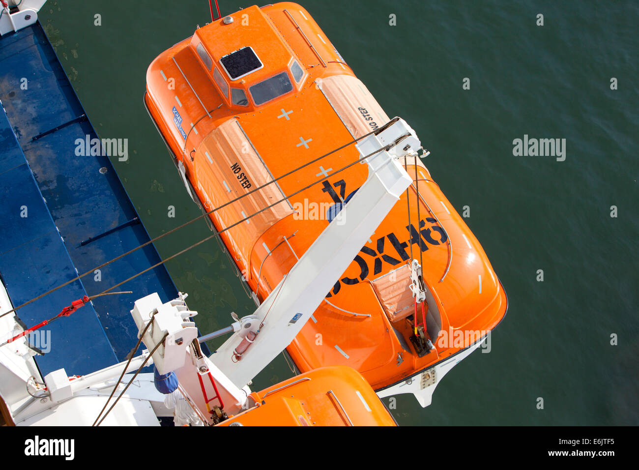 Lifeboat on a cruise ship, celebrity eclipse Stock Photo Alamy