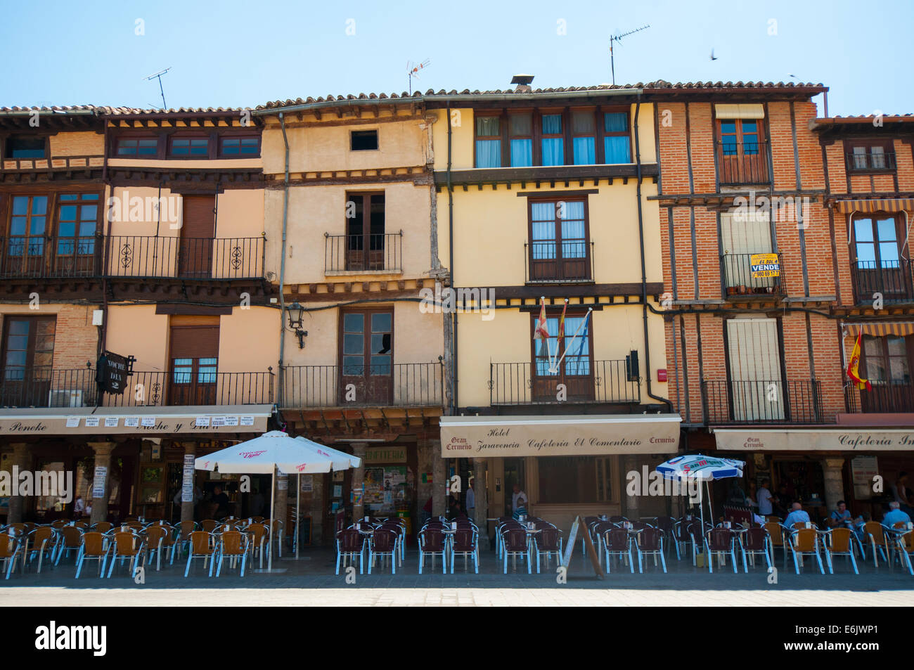 Old houses in main square of Toro Stock Photo