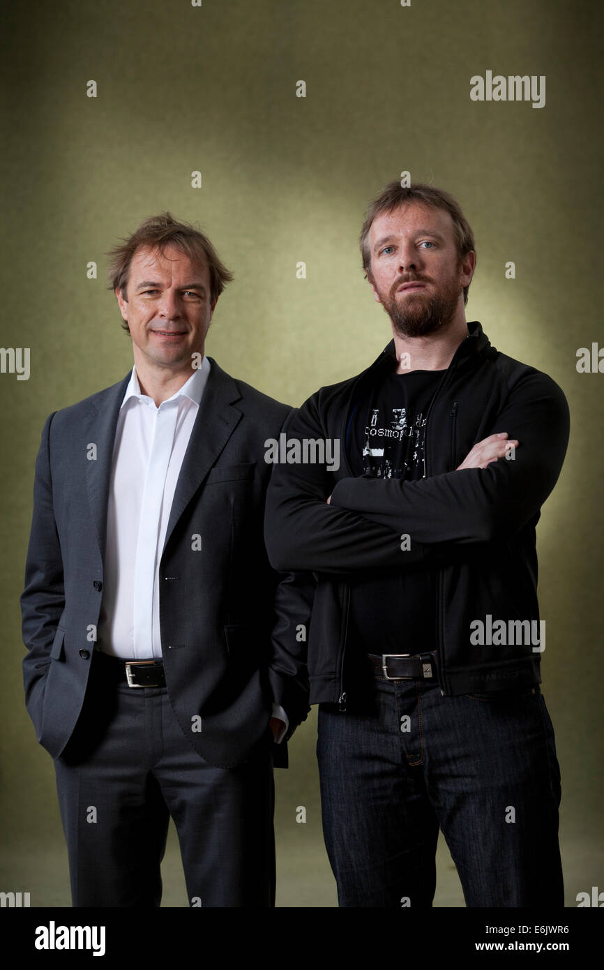 Edinburgh, Scotland, UK. 25th August, 2014. Gunnar (left) and Florian Dedio, co-authors of The Great War Diaries, at the Edinburgh International Book Festival 2014. Edinburgh, Scotland. 25th August 2014 Credit:  GARY DOAK/Alamy Live News Stock Photo