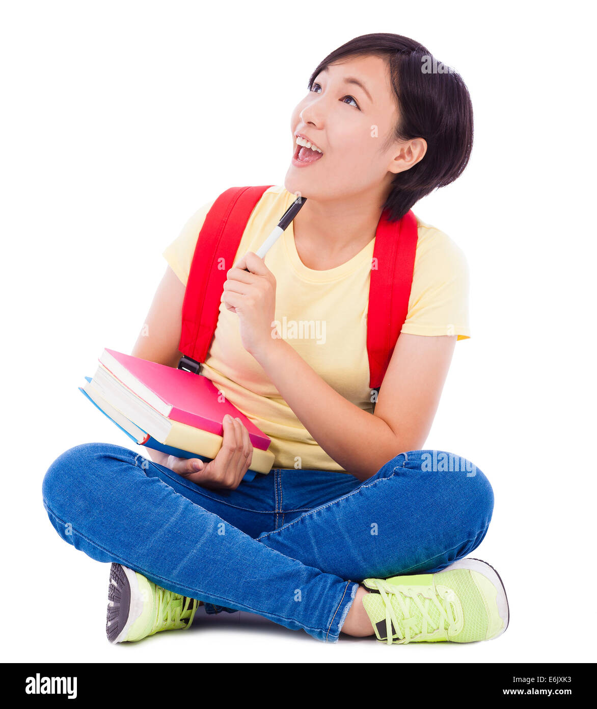 Chinese girl sitting on the floor hi-res stock photography and images ...