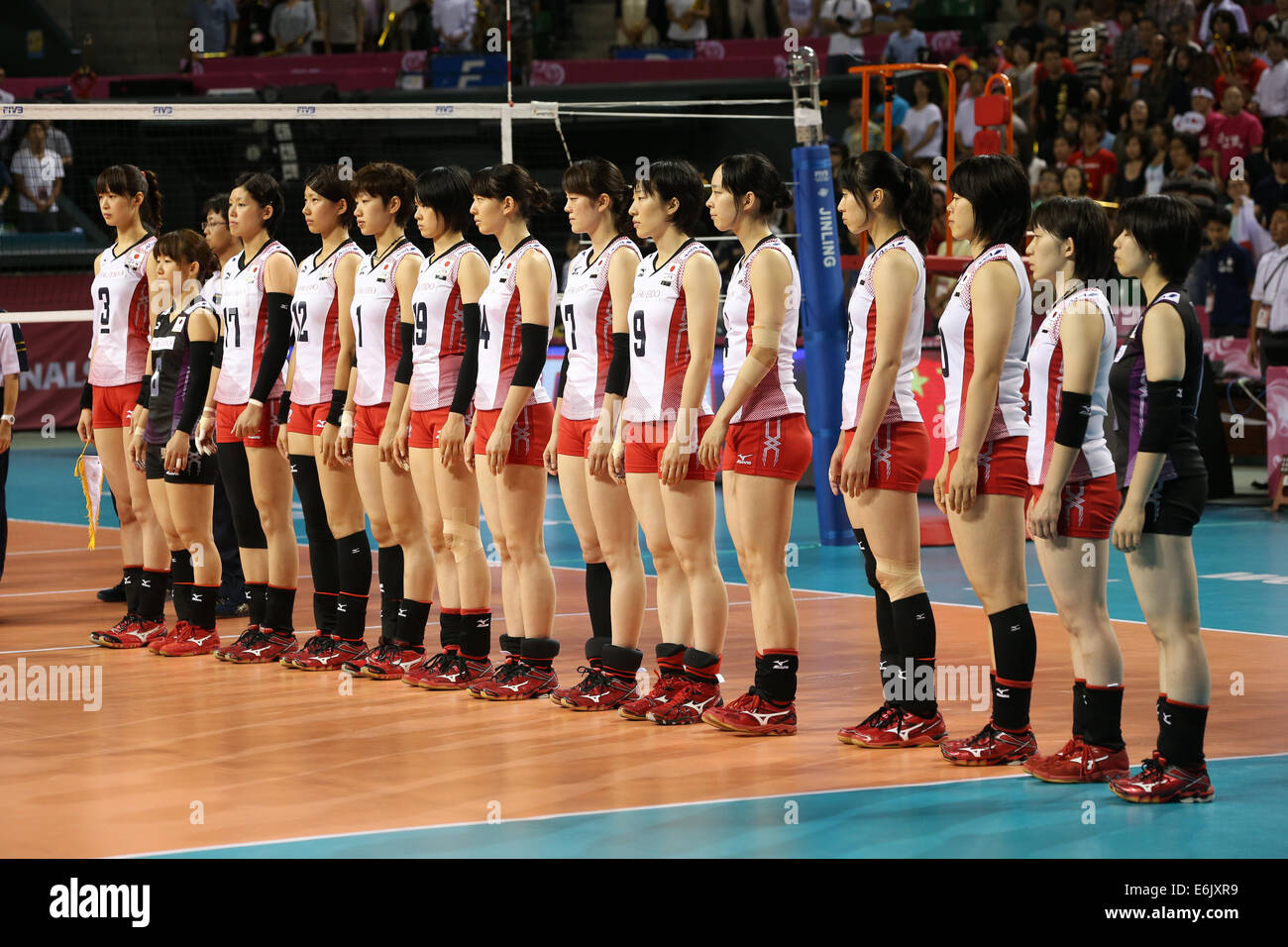 Ariake Coliseum, Tokyo, Japan. 22nd Aug, 2014. Japan Women's Volleyball