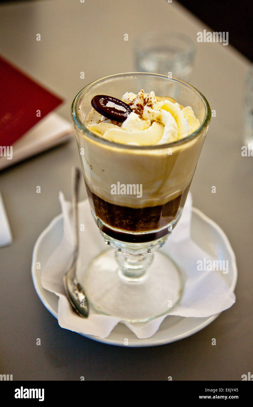 Viennese coffee drink. Vienne is reknown for it's cafe life and especially coffee and pastries. Stock Photo