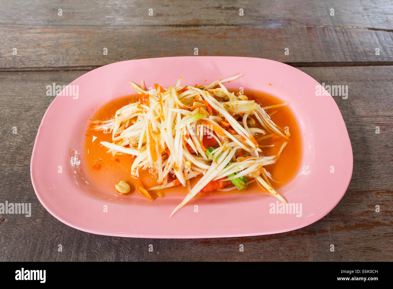 Green papaya salad, Somtum Thai food Stock Photo Alamy