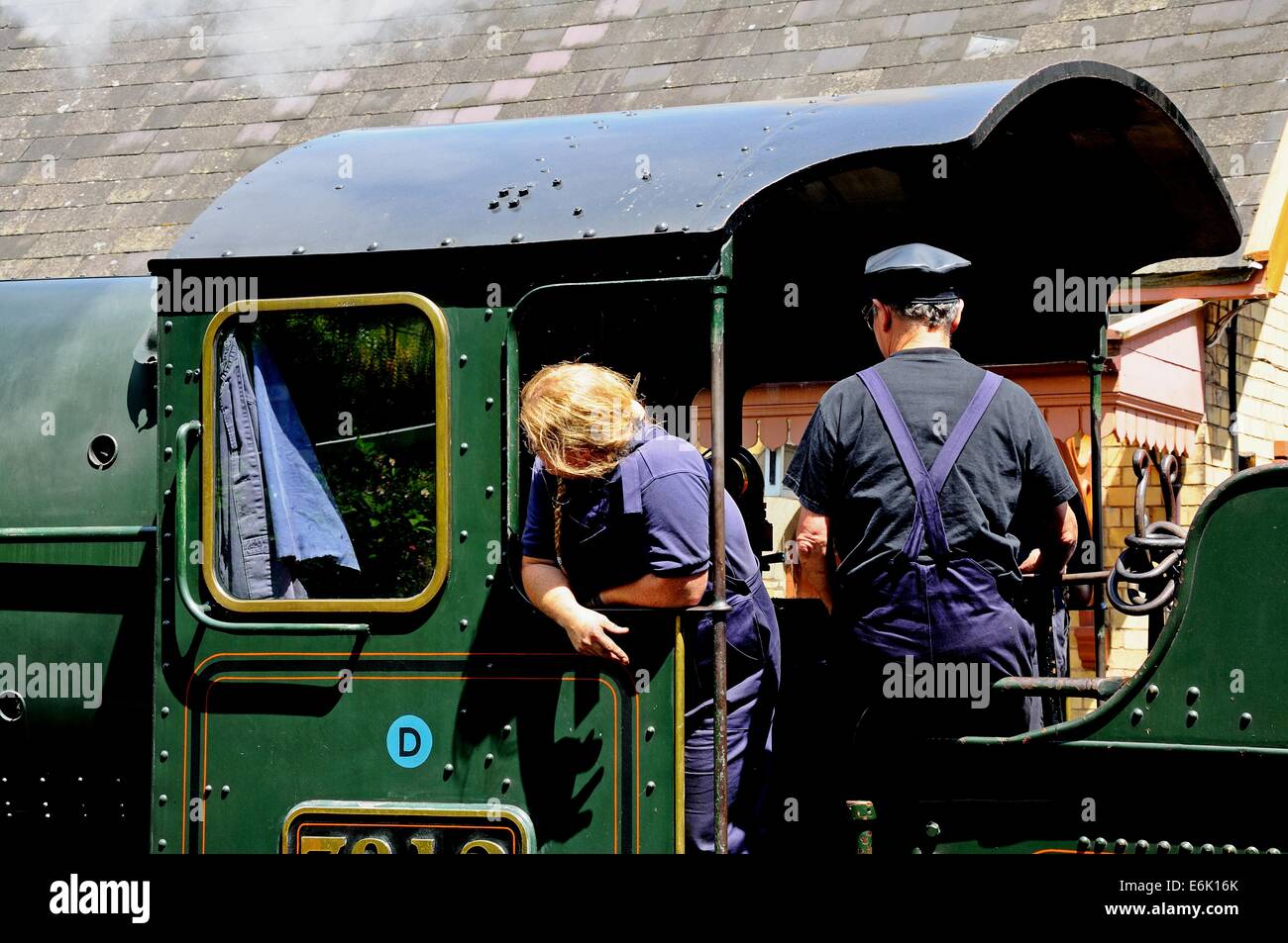 Steam Locomotive 7800 Class 4-6-0 Erlestoke Manor number 7812, Severn Valley Railway, Arley, Worcestershire, England, UK. Stock Photo