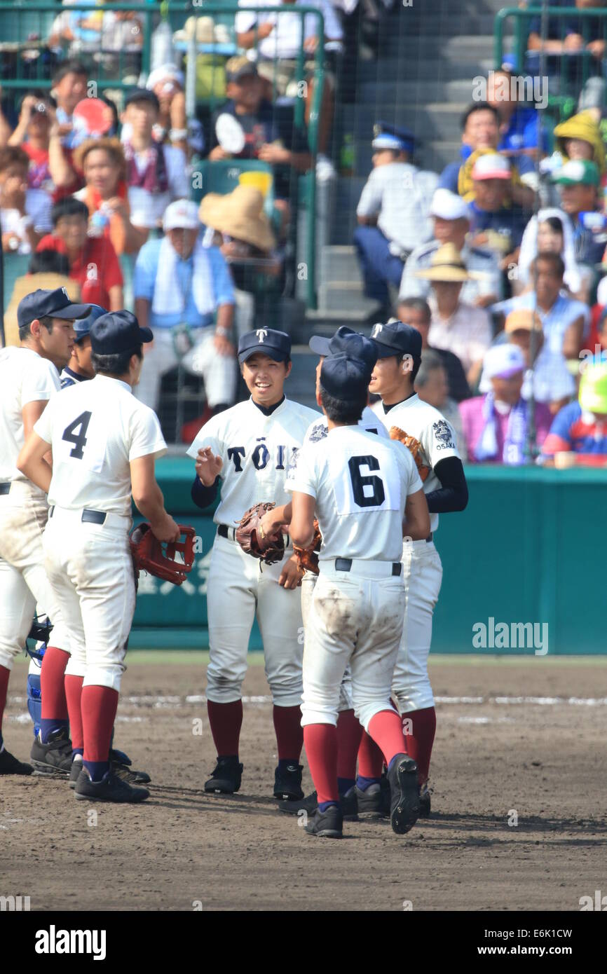 Hyogo, Japan. 25th Aug, 2014. Osaka Toin team group Baseball : Osaka ...