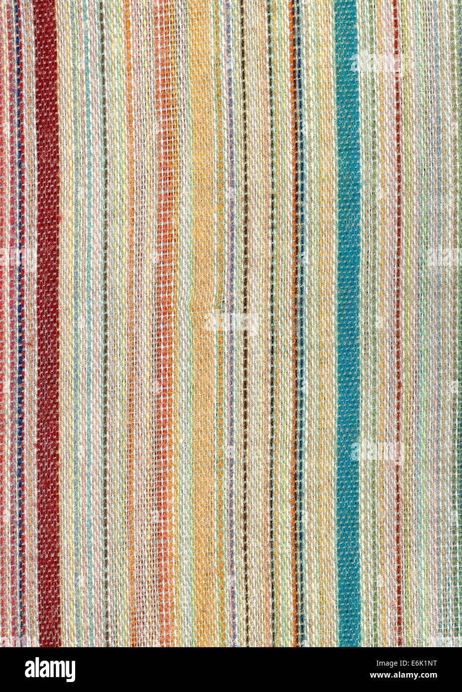 Old colorful striped fabric texture Stock Photo