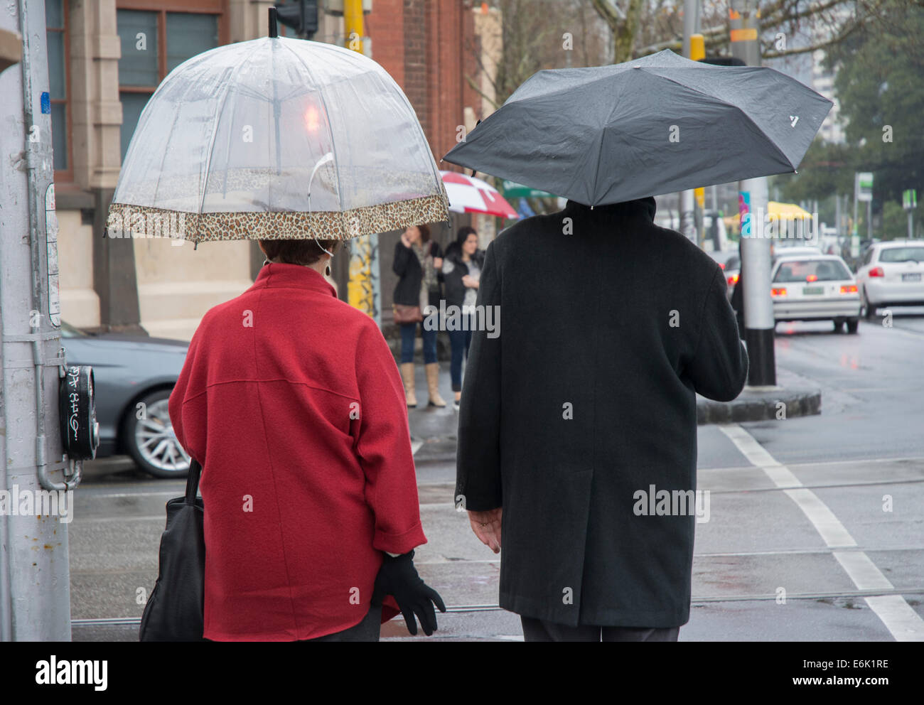 Pedestrians umbrella hi-res stock photography and images - Alamy