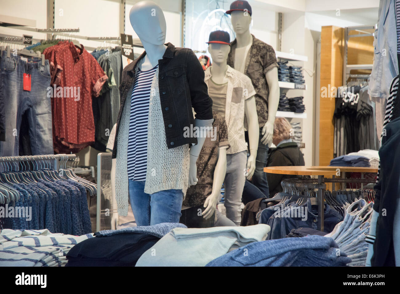 Retail Clothing Store Interior Stock Photo Alamy