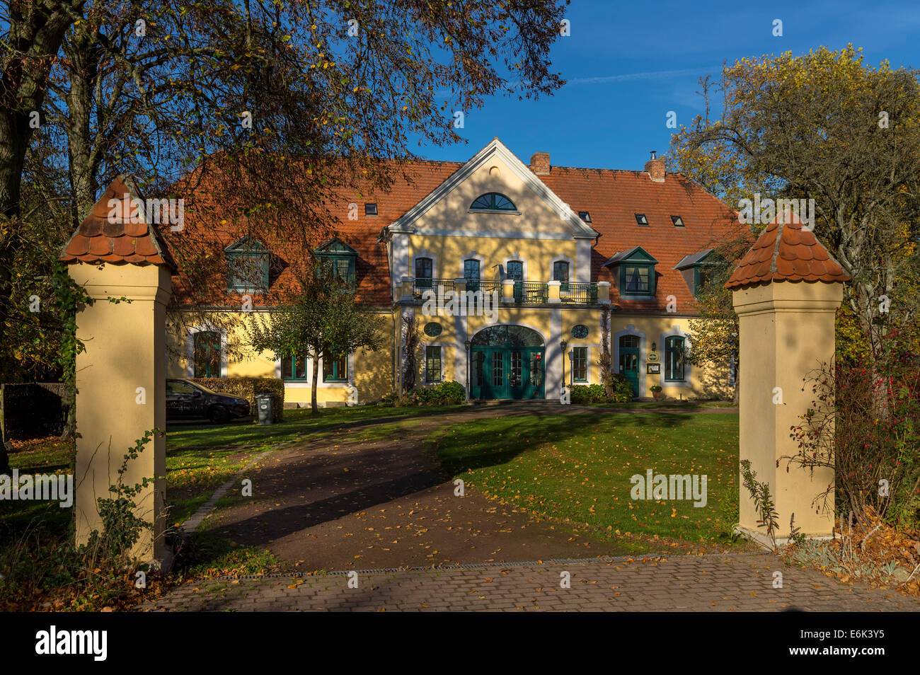 Gutshaus Solzow Manor, Vipperow, Mecklenburg-Western Pomerania, Germany Stock Photo