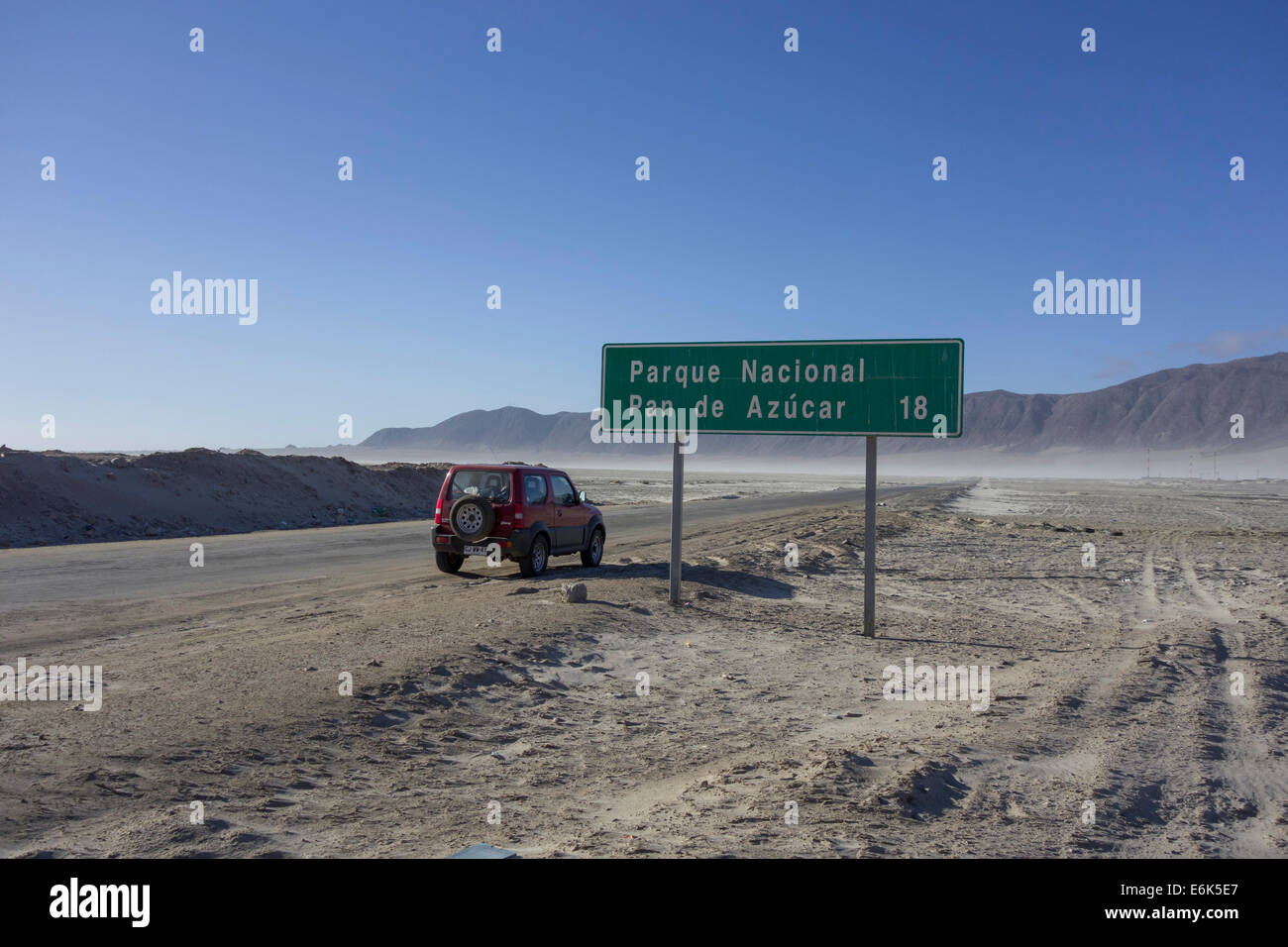 Journey to Pan de Azúcar National Park, Chañaral, Atacama Region, Chile Stock Photo