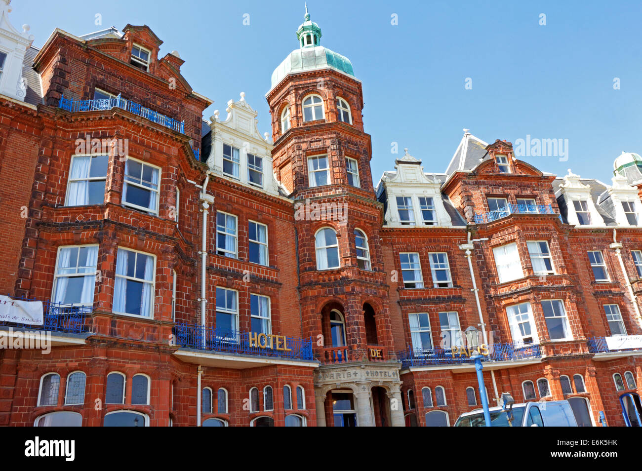 The Hotel de Paris on the seafront at the seaside resort of Cromer, Norfolk, England, United Kingdom. Stock Photo