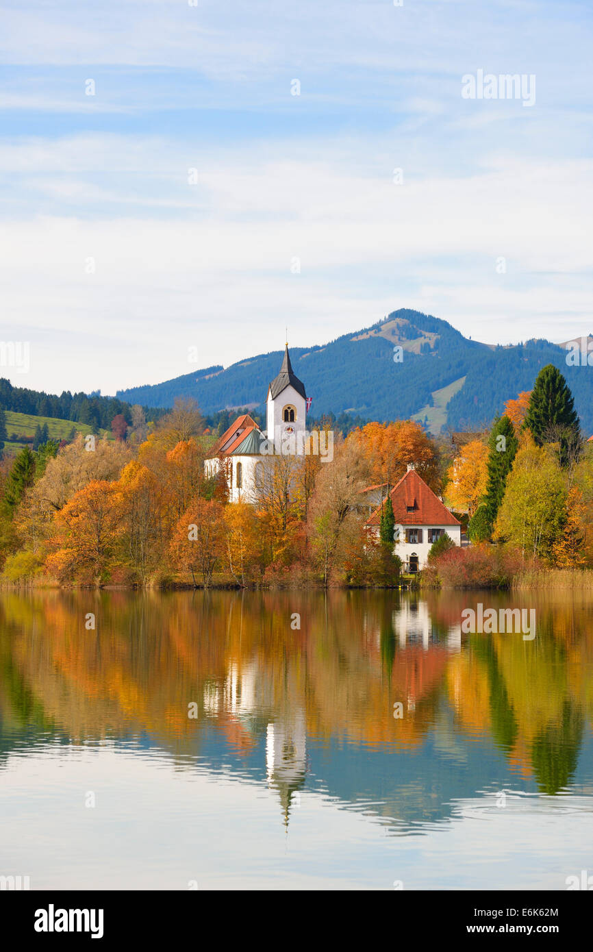 Church Weissensee District Lake Weissensee Fussen Allgau Stock Photo Alamy
