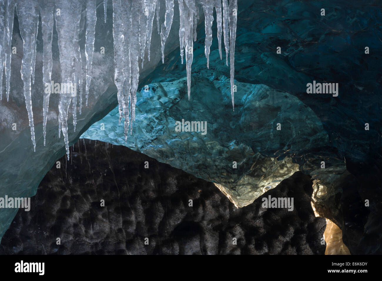 Ice cave, detail, Vatnajökull, Iceland Stock Photo
