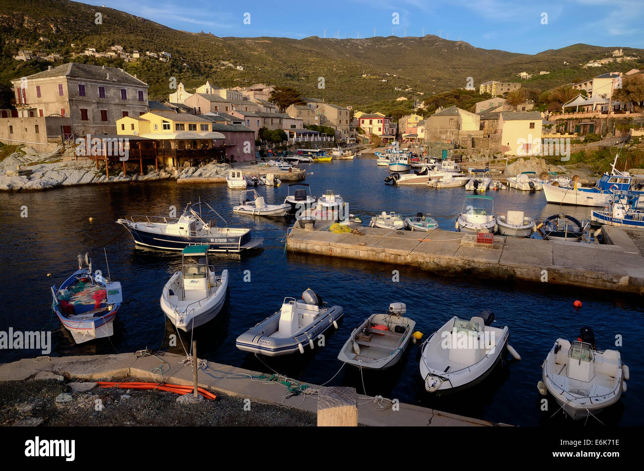 Harbour, fishing village, Port de Centuri, Cap Corse, Corsica, France Stock Photo