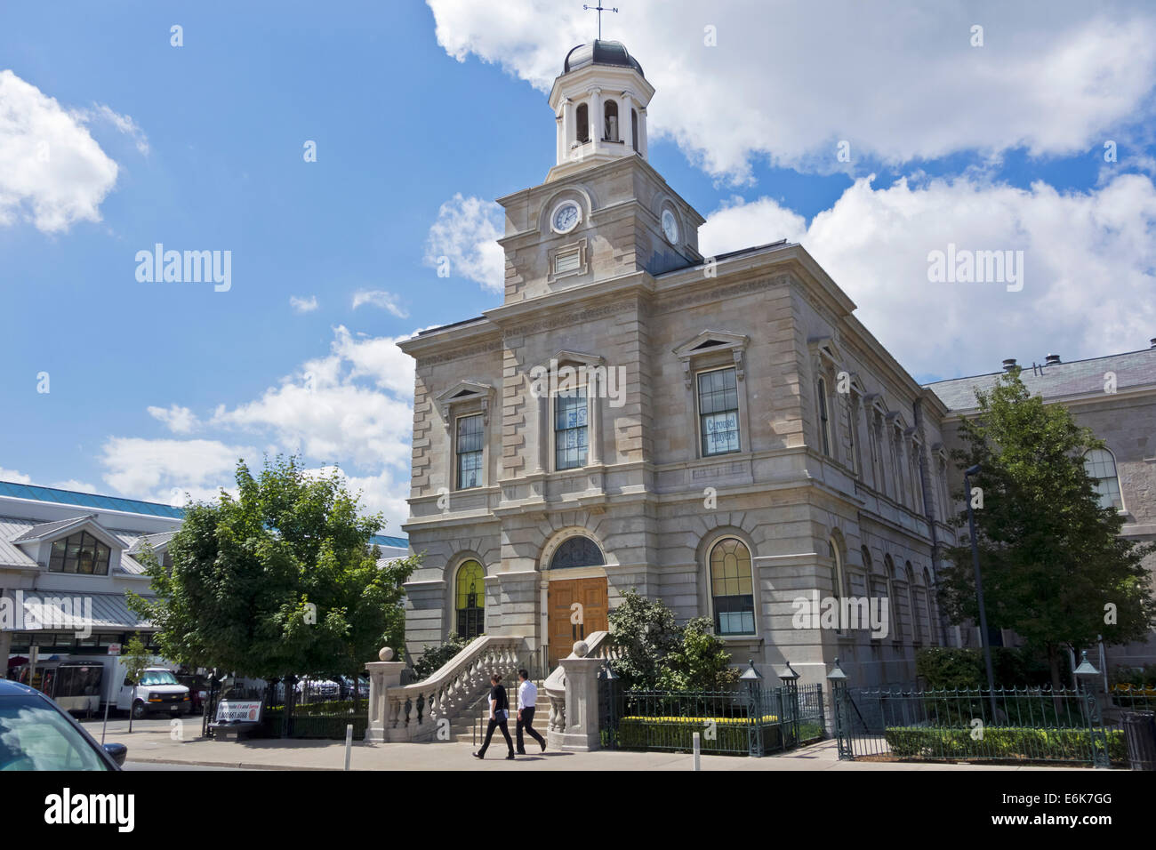 Historic Lincoln Court house in downtown St. Catharines Ontario Canada, now used by a theatre company. Stock Photo