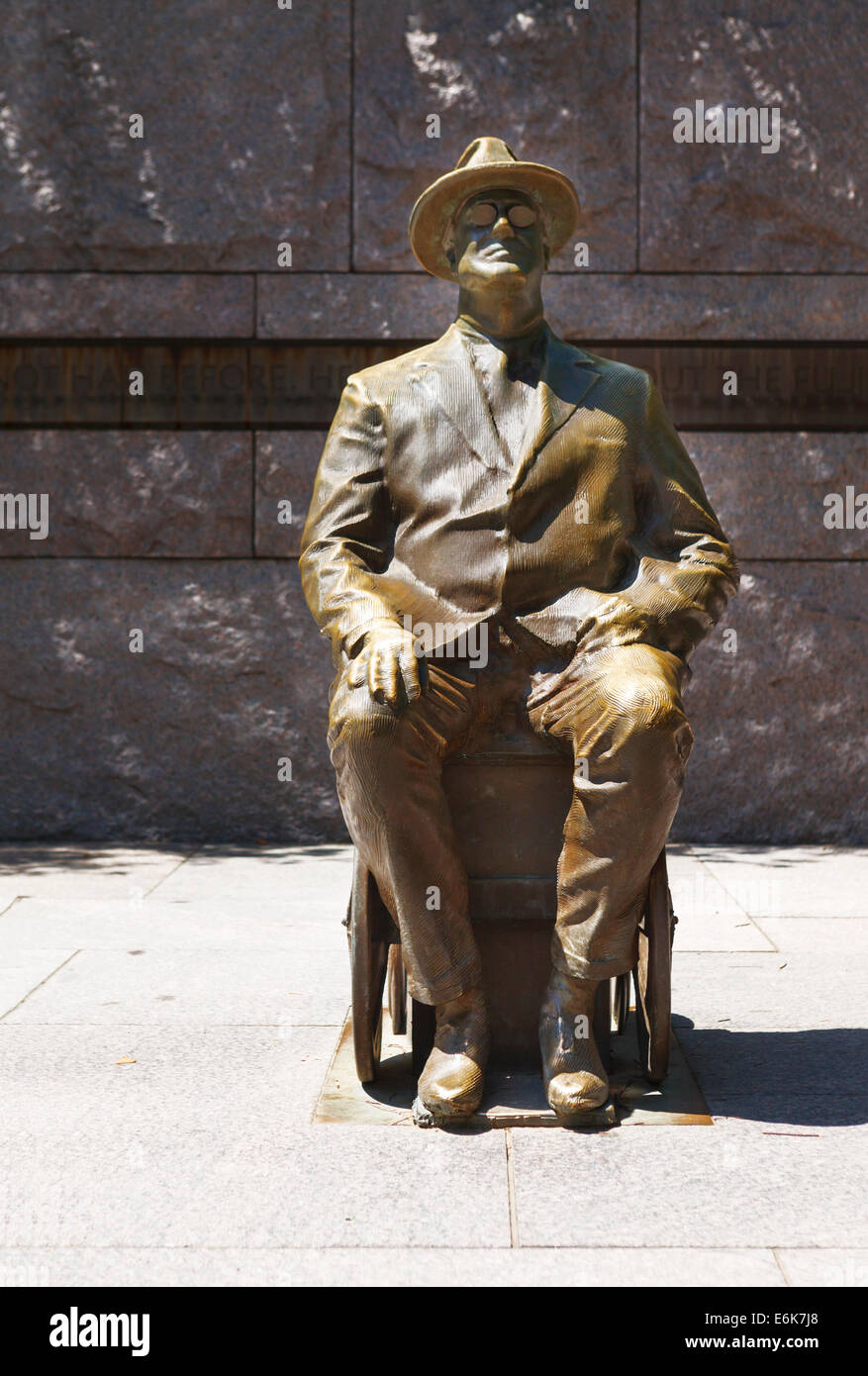 Franklin D. Roosevelt statue, Franklin Delano Roosevelt Memorial, Washington, DC, United States Stock Photo