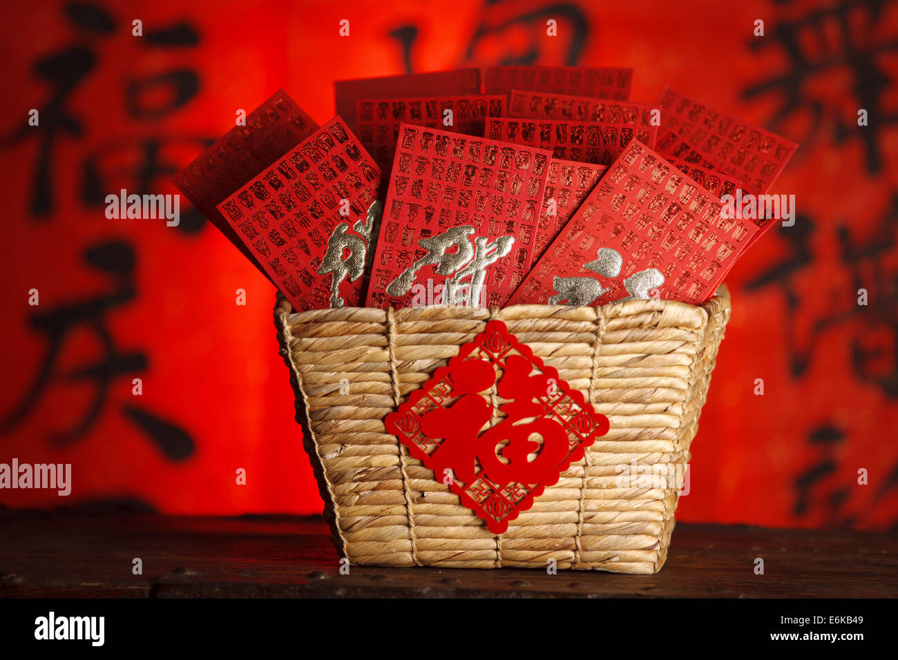Close-up of red envelopes Stock Photo - Alamy