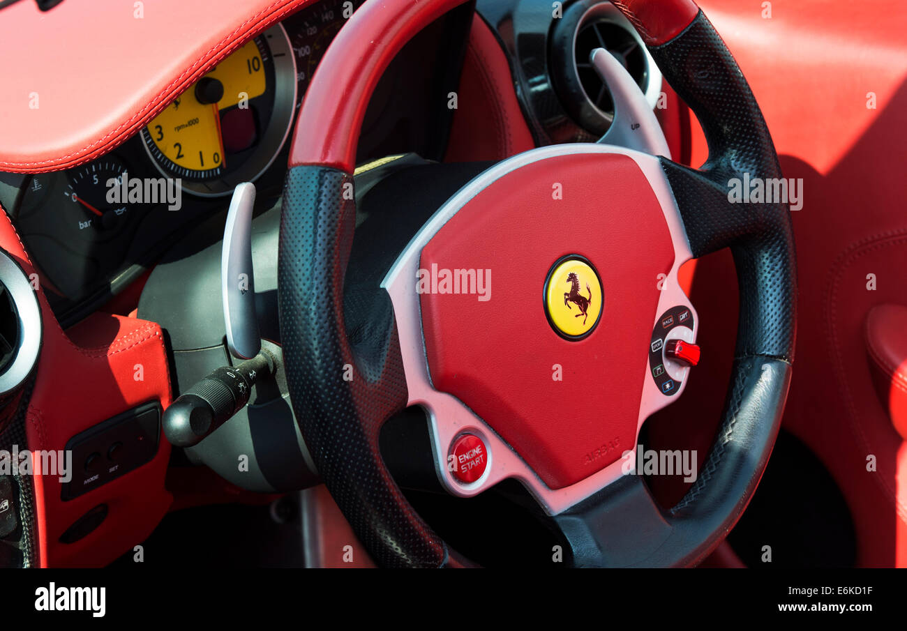 Ferrari F430 Steering wheel Stock Photo