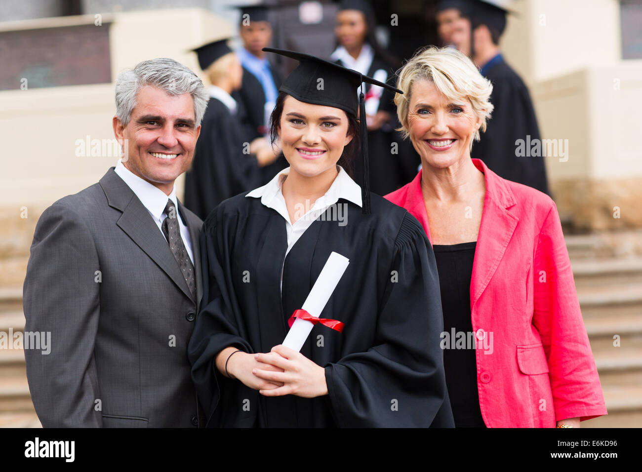 Student graduation parents hi res stock photography and images Alamy