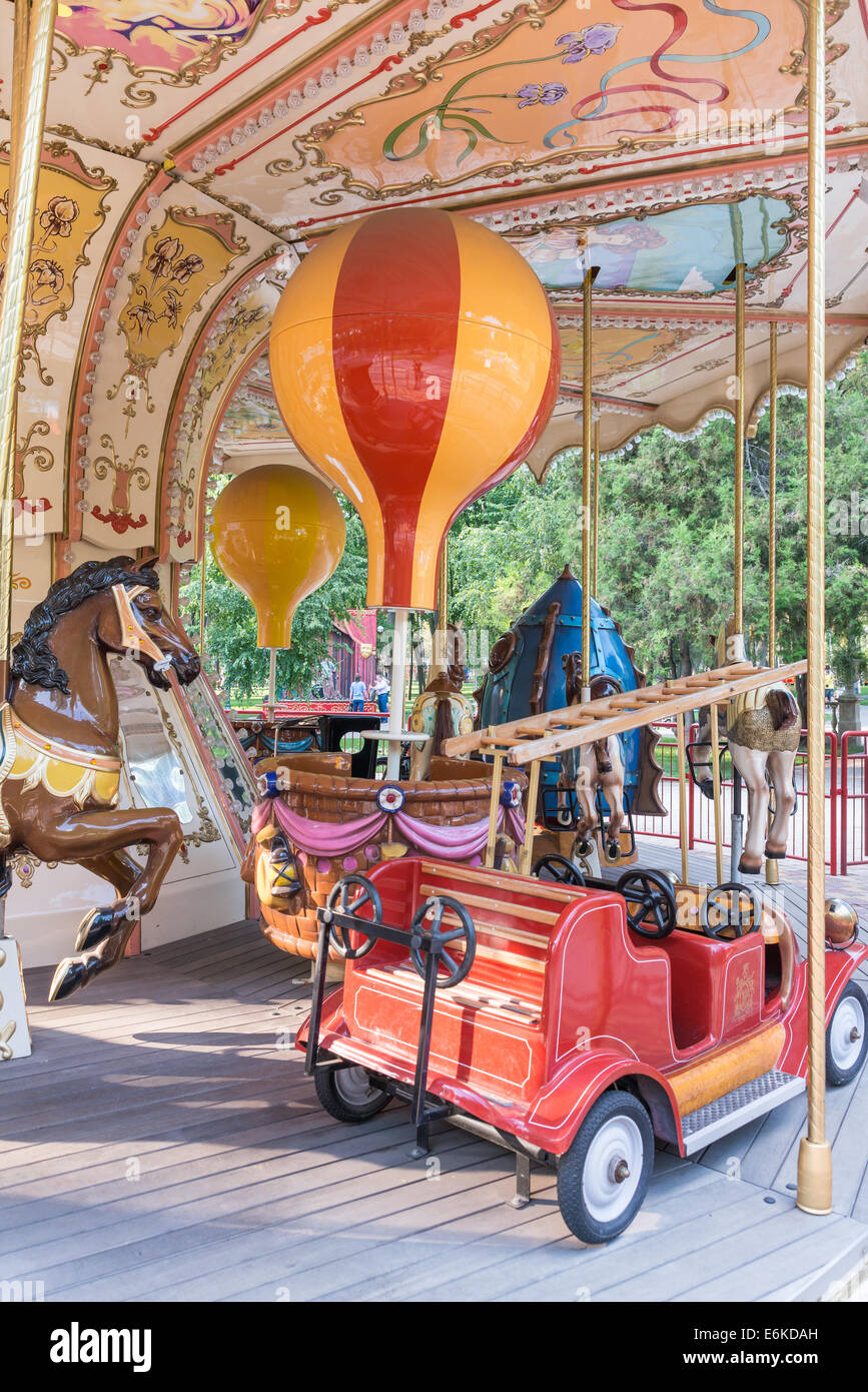 carousel very nice with a lot of colour in a park Stock Photo